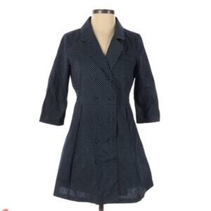 Lala Mode navy star print lightweight peacoat, small